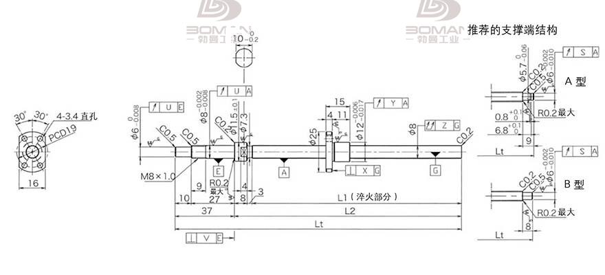 KURODA DP0801JS-HDNR-0180B-C3F 黑田精工丝杆评测