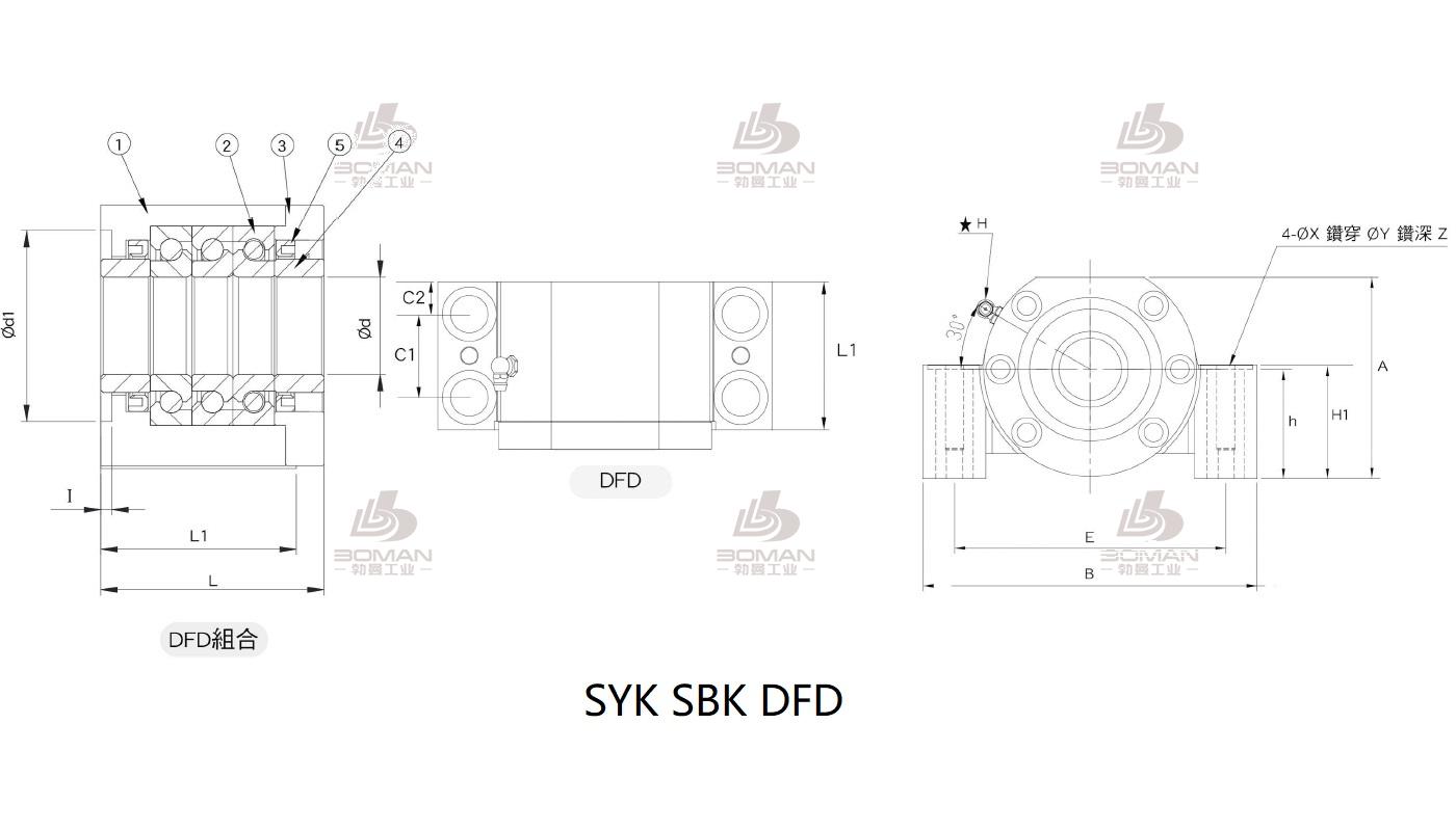 SYK MBA/20-EP syk丝杆固定端和支撑端
