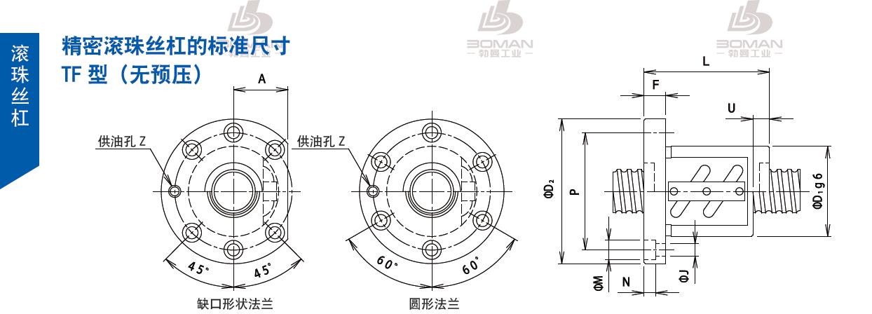 TSUBAKI 55TFL12 tsubaki滚珠丝杠