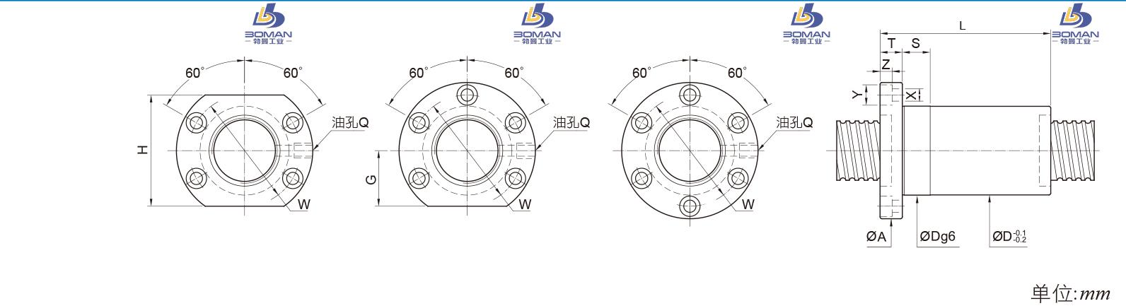 PMI FOIC4012-8 pmi丝杠型号说明